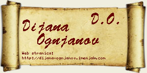 Dijana Ognjanov vizit kartica